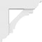Ekena Millwork Standard Merced Architectural Grade PVC Bracket with Traditional Ends, 3"W x 12"D x 12"H BKTP03X12X12MRC01 - alternate 3